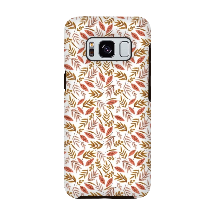 Galaxy S8 StrongFit Pink and yellow leaves  by Edith May