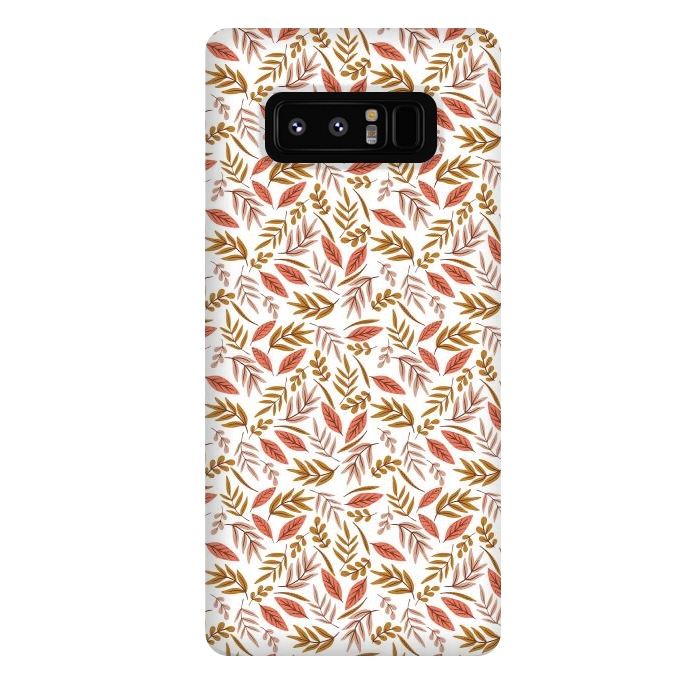 Galaxy Note 8 StrongFit Pink and yellow leaves  by Edith May