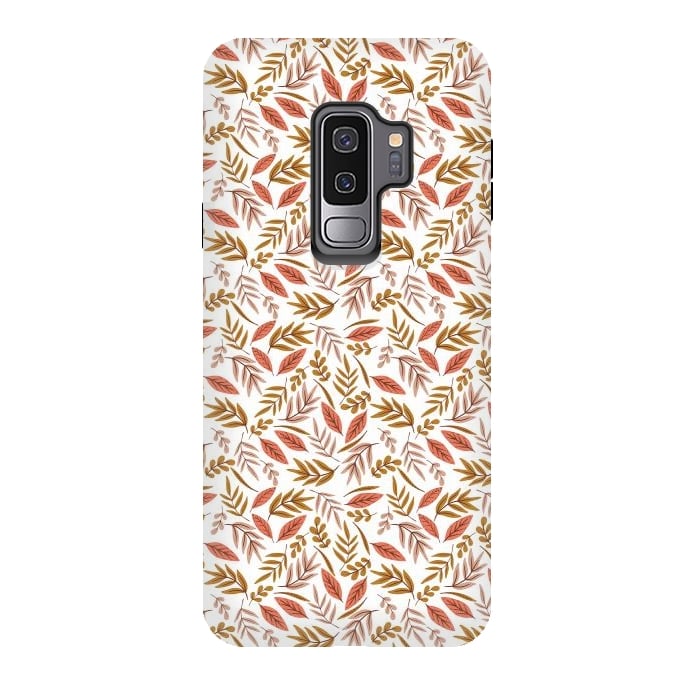 Galaxy S9 plus StrongFit Pink and yellow leaves  by Edith May