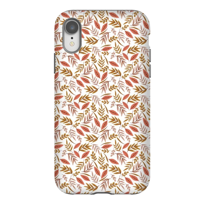 iPhone Xr StrongFit Pink and yellow leaves  by Edith May