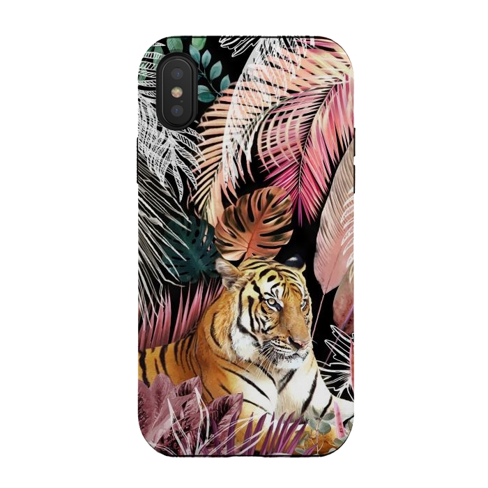 iPhone Xs / X StrongFit Jungle Tiger 01 by amini54