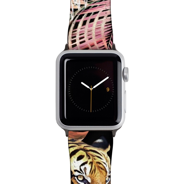 Watch 38mm / 40mm Strap PU leather Jungle Tiger 01 by amini54