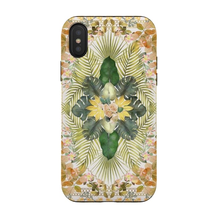 iPhone Xs / X StrongFit Tropical Foliage 09 by amini54