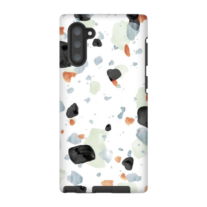 Galaxy Note 10 StrongFit Abstract Watercolor Painting Terrazzo Pattern 04 by amini54
