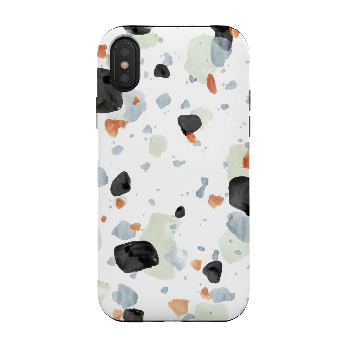iPhone Xs / X StrongFit Abstract Watercolor Painting Terrazzo Pattern 04 by amini54