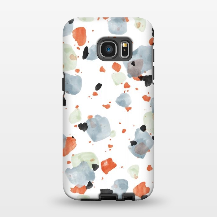 Galaxy S7 EDGE StrongFit Abstract Watercolor Painting Terrazzo Pattern 05 by amini54