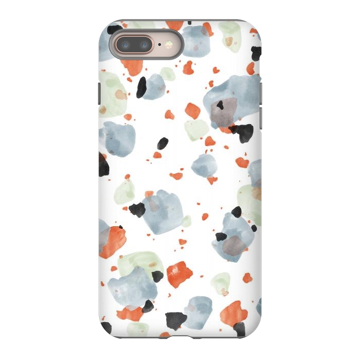 iPhone 8 plus StrongFit Abstract Watercolor Painting Terrazzo Pattern 05 by amini54