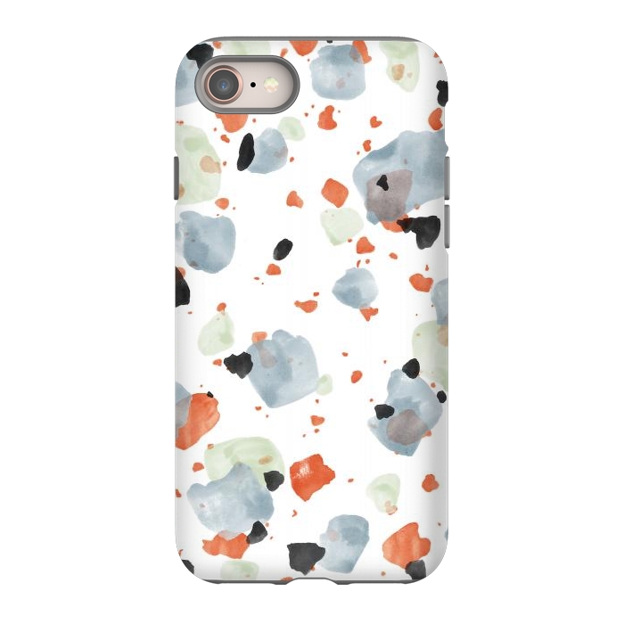 iPhone SE StrongFit Abstract Watercolor Painting Terrazzo Pattern 05 by amini54
