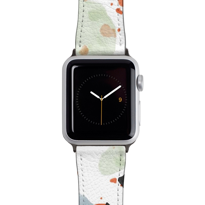 Watch 38mm / 40mm Strap PU leather Abstract Watercolor Painting Terrazzo Pattern 05 by amini54