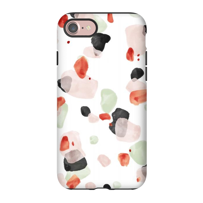 iPhone 7 StrongFit Abstract Watercolor Painting Terrazzo Pattern 06 by amini54