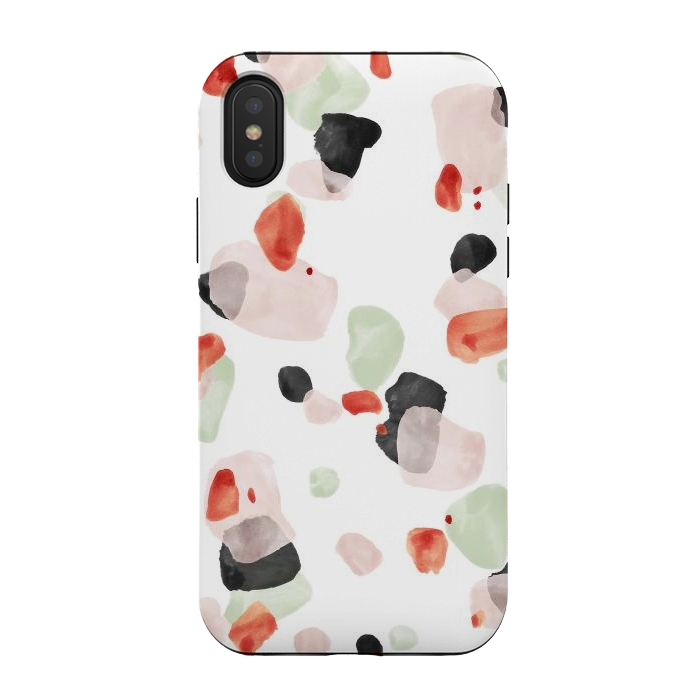 iPhone Xs / X StrongFit Abstract Watercolor Painting Terrazzo Pattern 06 by amini54