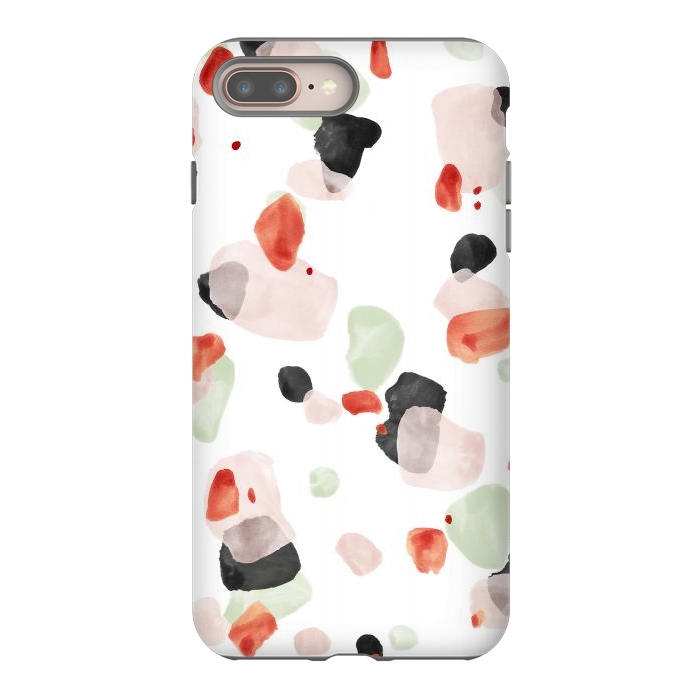 iPhone 8 plus StrongFit Abstract Watercolor Painting Terrazzo Pattern 06 by amini54