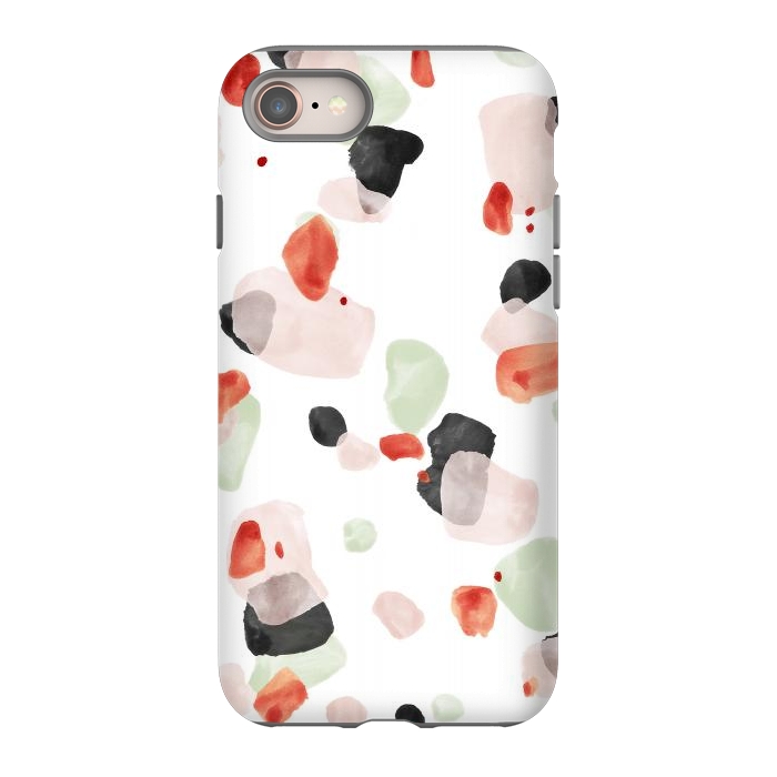 iPhone SE StrongFit Abstract Watercolor Painting Terrazzo Pattern 06 by amini54