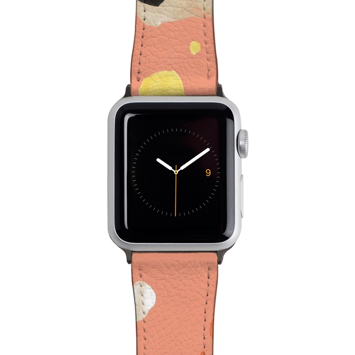 Watch 38mm / 40mm Strap PU leather Abstract Watercolor Painting Terrazzo Pattern 07 by amini54