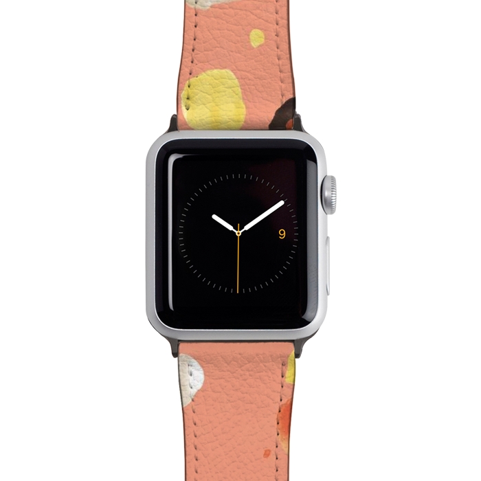 Watch 42mm / 44mm Strap PU leather Abstract Watercolor Painting Terrazzo Pattern 07 by amini54