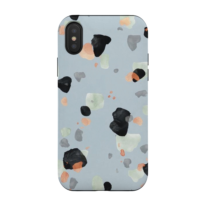 iPhone Xs / X StrongFit Abstract Watercolor Painting Terrazzo Pattern 08 by amini54