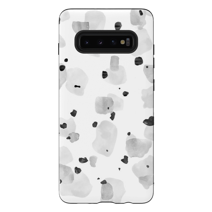 Galaxy S10 plus StrongFit Abstract Watercolor Painting Terrazzo Pattern 09 by amini54