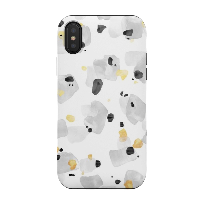 iPhone Xs / X StrongFit Abstract Watercolor Painting Terrazzo Pattern 10 by amini54
