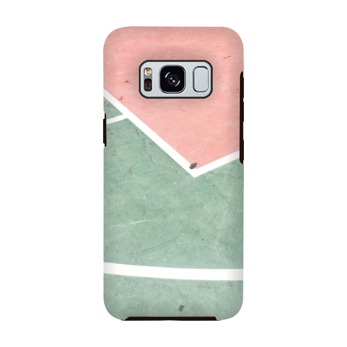 Galaxy S8 StrongFit green pink marble shades by MALLIKA