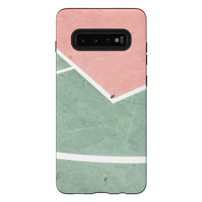 Galaxy S10 plus StrongFit green pink marble shades by MALLIKA