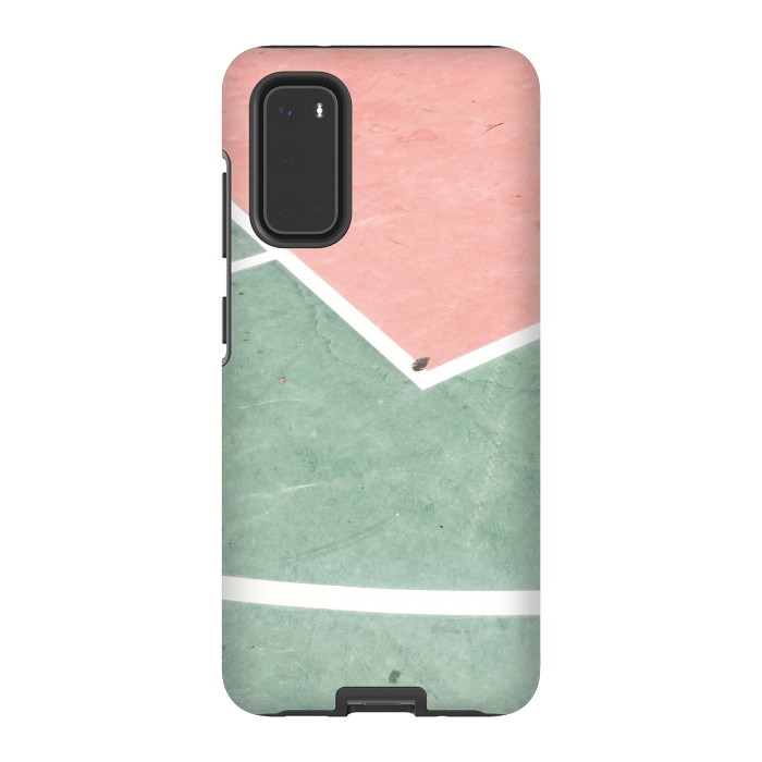 Galaxy S20 StrongFit green pink marble shades by MALLIKA
