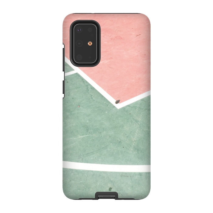 Galaxy S20 Plus StrongFit green pink marble shades by MALLIKA