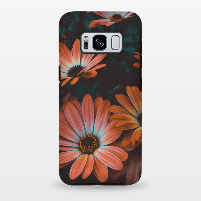 Galaxy S8 plus StrongFit orange beautiful flowers by MALLIKA