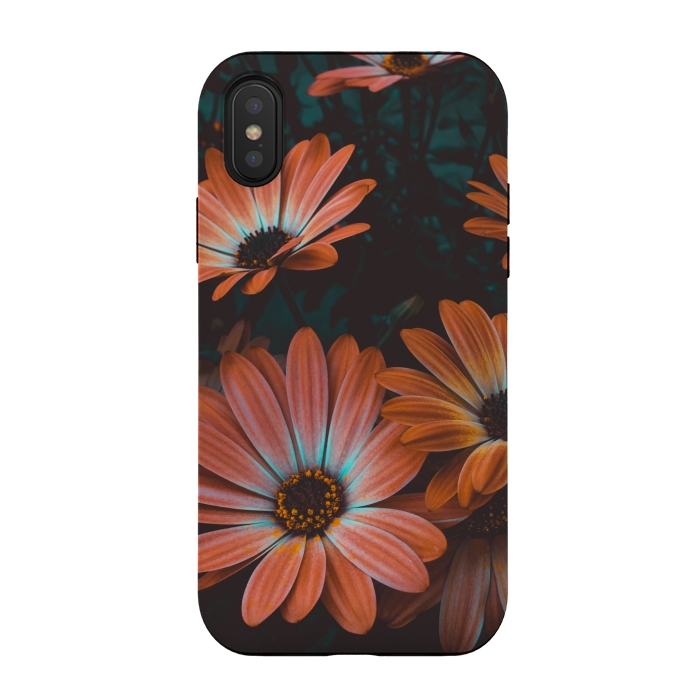 iPhone Xs / X StrongFit orange beautiful flowers by MALLIKA