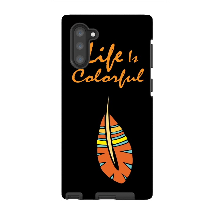 Galaxy Note 10 StrongFit life is colorful feather by MALLIKA