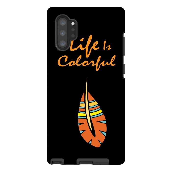 Galaxy Note 10 plus StrongFit life is colorful feather by MALLIKA