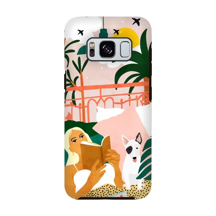 Galaxy S8 StrongFit Pet Pals, Animals Lovers Illustration, Travel With Pets Modern Bohemian Painting by Uma Prabhakar Gokhale