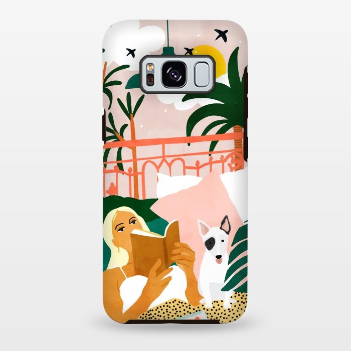 Galaxy S8 plus StrongFit Pet Pals, Animals Lovers Illustration, Travel With Pets Modern Bohemian Painting by Uma Prabhakar Gokhale