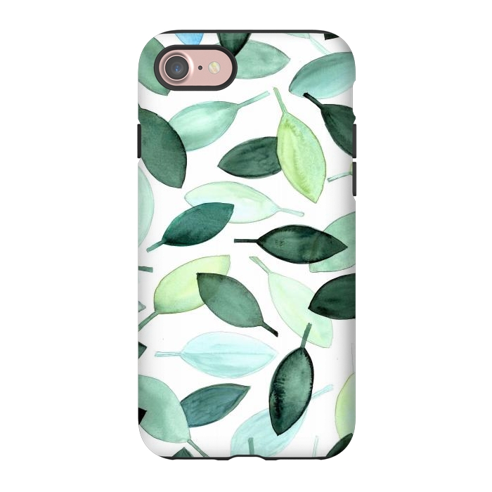 iPhone 7 StrongFit Watercolor Leaves by Irina Velman