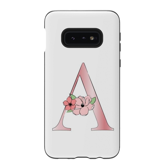 Galaxy S10e StrongFit Monogram Letter A by Martina