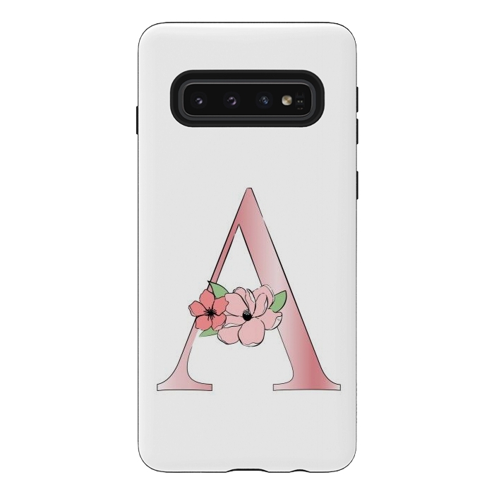 Galaxy S10 StrongFit Monogram Letter A by Martina