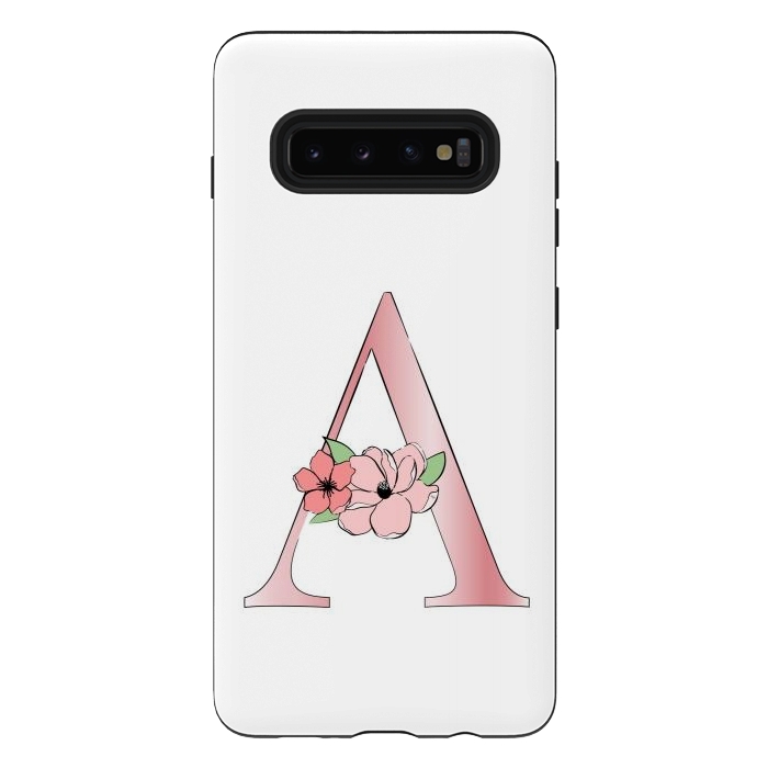 Galaxy S10 plus StrongFit Monogram Letter A by Martina