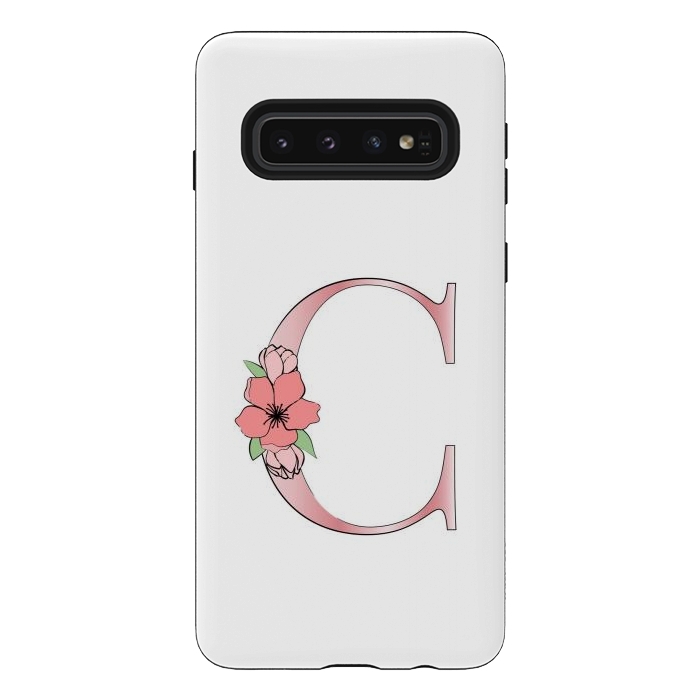 Galaxy S10 StrongFit Monogram Letter C by Martina