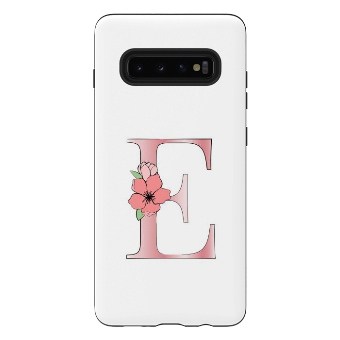 Galaxy S10 plus StrongFit Monogram Letter E by Martina