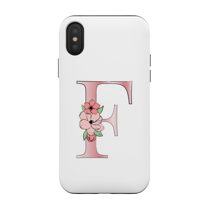 iPhone Xs / X StrongFit Monogram Letter F by Martina