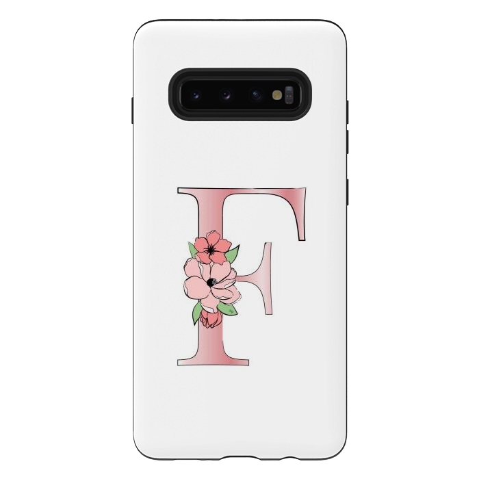 Galaxy S10 plus StrongFit Monogram Letter F by Martina