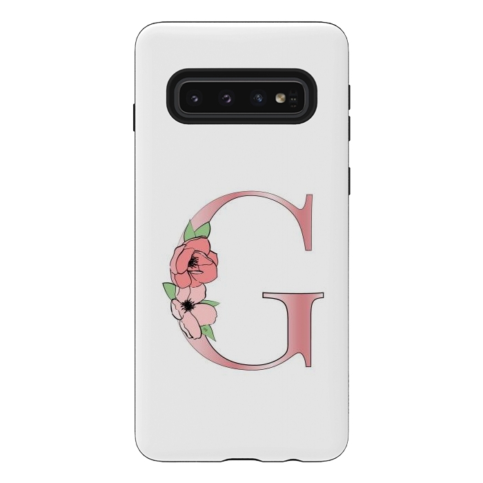 Galaxy S10 StrongFit Monogram Letter G by Martina