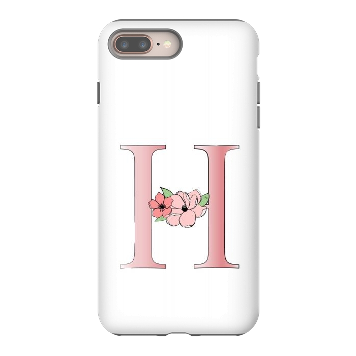 iPhone 7 plus StrongFit Monogram Letter H by Martina