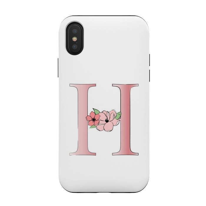iPhone Xs / X StrongFit Monogram Letter H by Martina