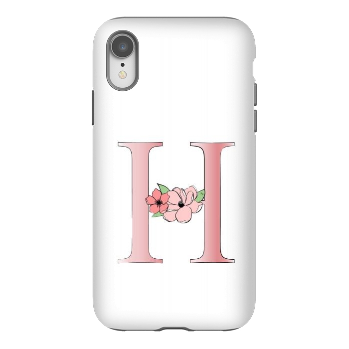 iPhone Xr StrongFit Monogram Letter H by Martina