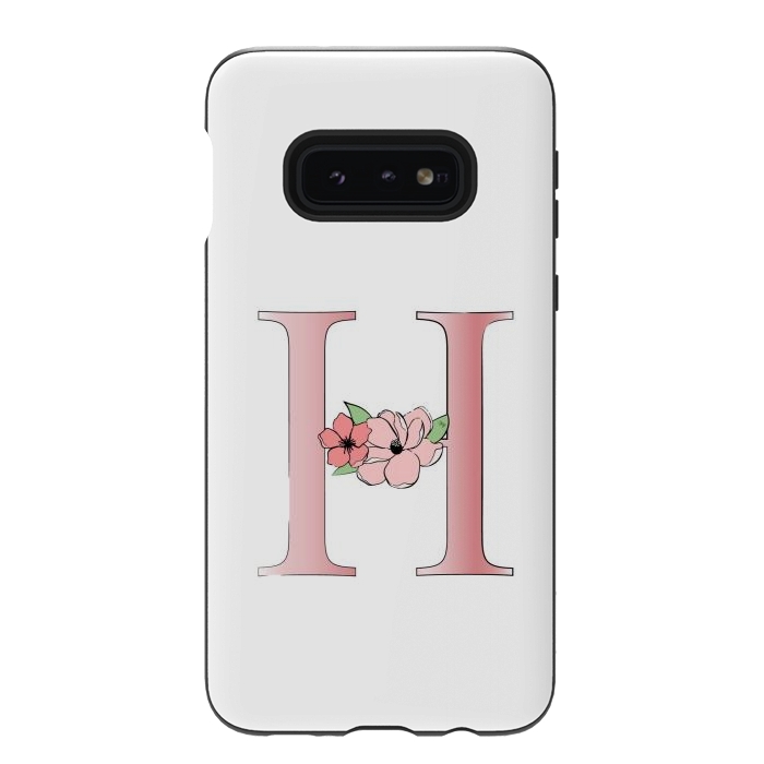 Galaxy S10e StrongFit Monogram Letter H by Martina