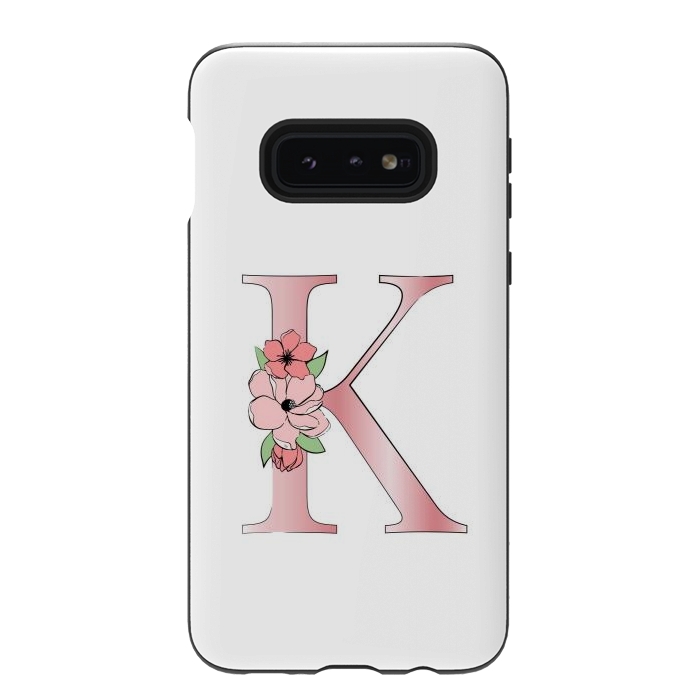 Galaxy S10e StrongFit Monogram Letter K by Martina