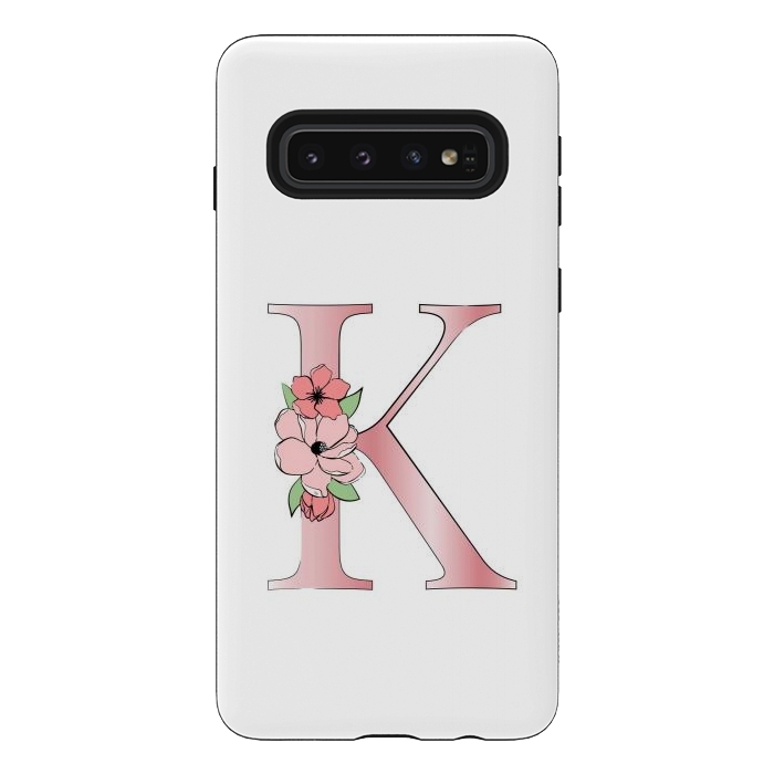 Galaxy S10 StrongFit Monogram Letter K by Martina