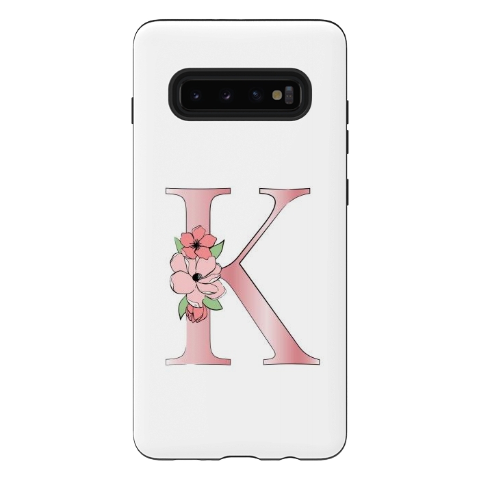 Galaxy S10 plus StrongFit Monogram Letter K by Martina