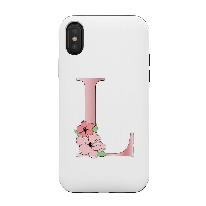 iPhone Xs / X StrongFit Monogram Letter L by Martina