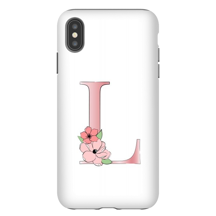 iPhone Xs Max StrongFit Monogram Letter L by Martina